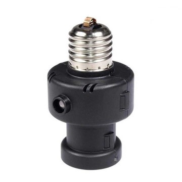 Schemer schakelaar + timer - E27 fitting - Zwart