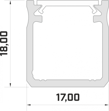 2 meter - 18x17mm DESIGN Y WIT - LED Profiel - aluminium