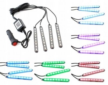 RGB verlichtingsset - Auto-interieur - Smartphone-verbinding