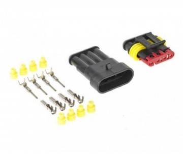 Hermetische connector set - 12 tot 24 Volt - 4 pin superseal - IP67 - 10 stuks