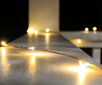 Zonne-Energie Outdoor LED verlichting - 20 meter - Warm Wit - 12V - ultra dun 6