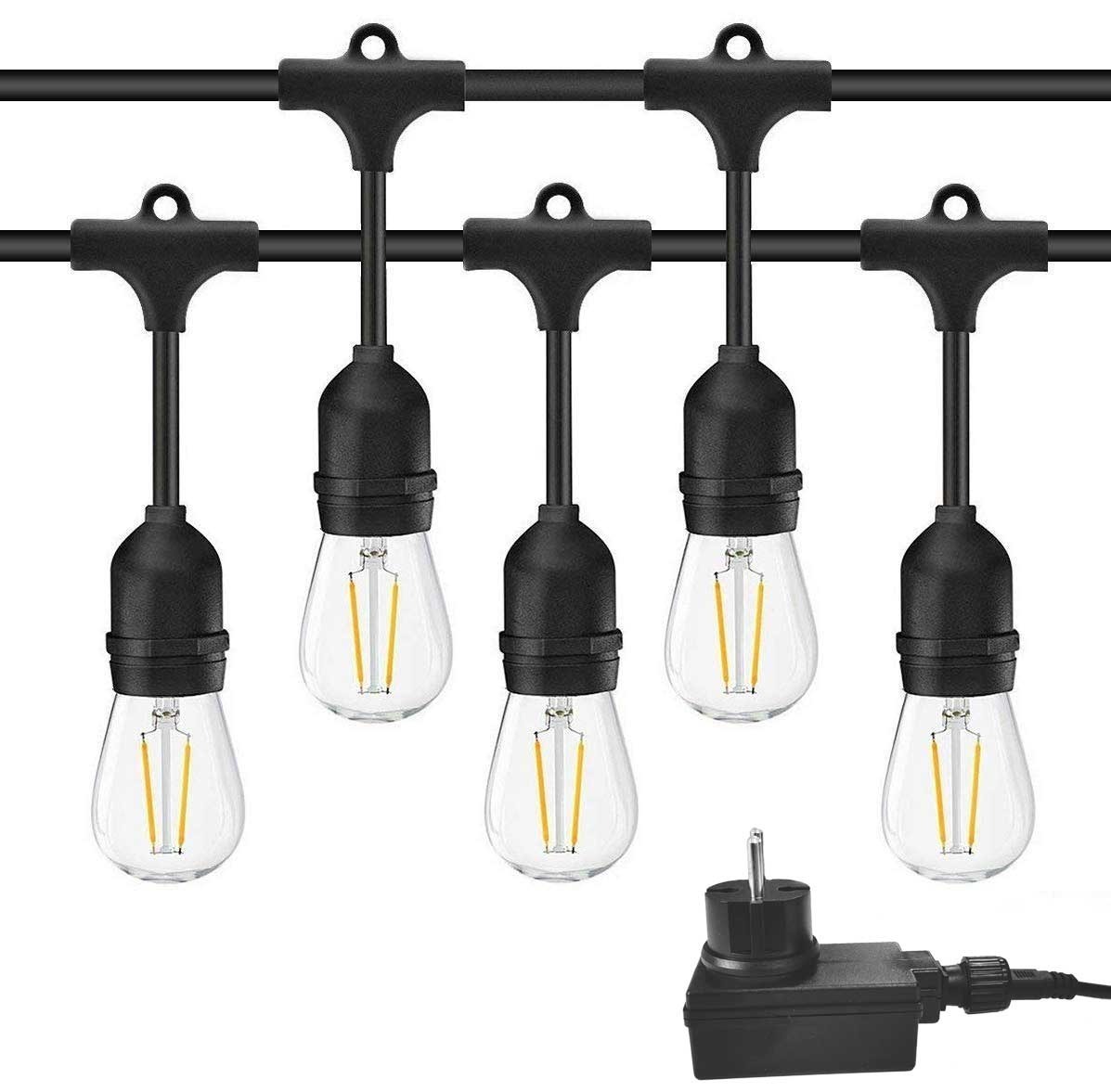 Rauw Alternatief verfrommeld Led prikkabel Lichtsnoer - 30 lampen - 30 meter - IP65 Waterdicht - 12 Volt  - ABC-led.nl