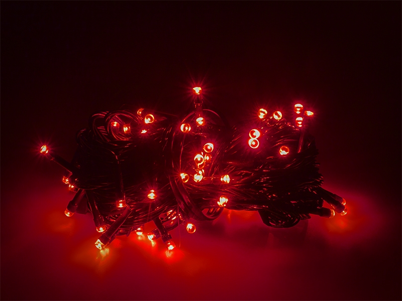 Kerstverlichting Rood 16 Meter 200 LEDs 8 Standen ABCled.nl