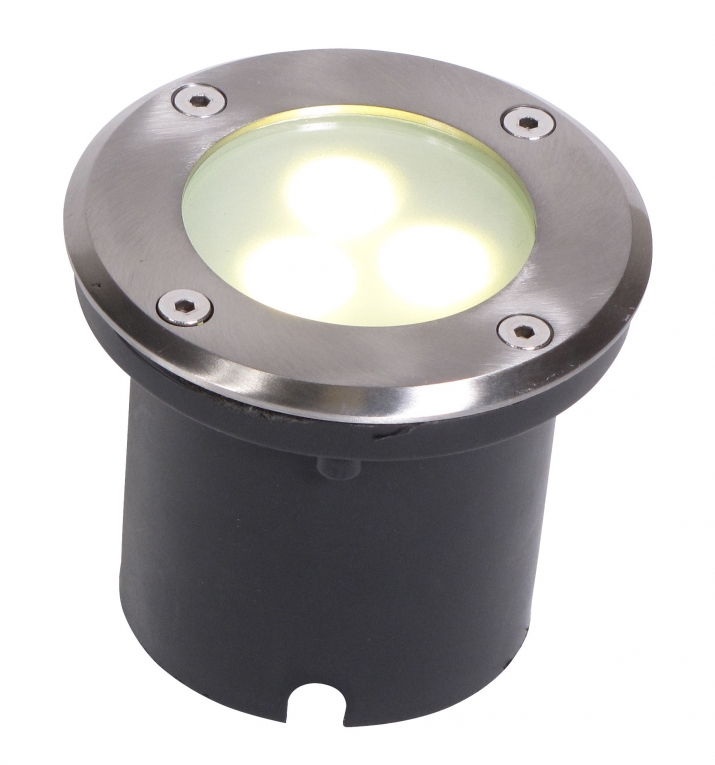 Losjes school Kip LED grondspot - 3W 12 Volt - WARM WIT - RVS Rond 82mm - Pad en Oprit  Verlichting - ABC-led.nl