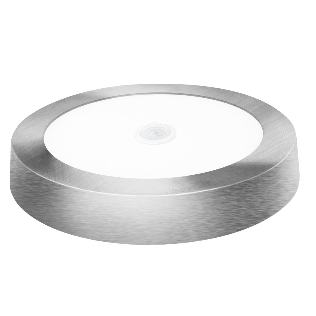 LED plafondlamp - beweging sensor - rond Neutraal wit - zilver - 18W - ABC-led.nl