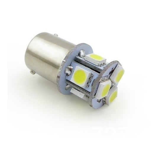 BA15S LED 8 SMD ORANJE 5050 12V LED Lamp ABC Led