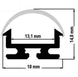 LED Profiel aluminium Bold 1 meter