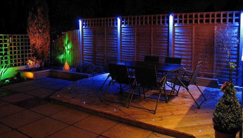 LED buiten spot blauw - 12V - ABC-led.nl