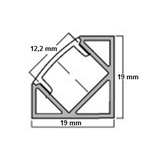 beroemd Sluiting jogger LED Profiel 1 meter - 45 graden - ABC-led.nl