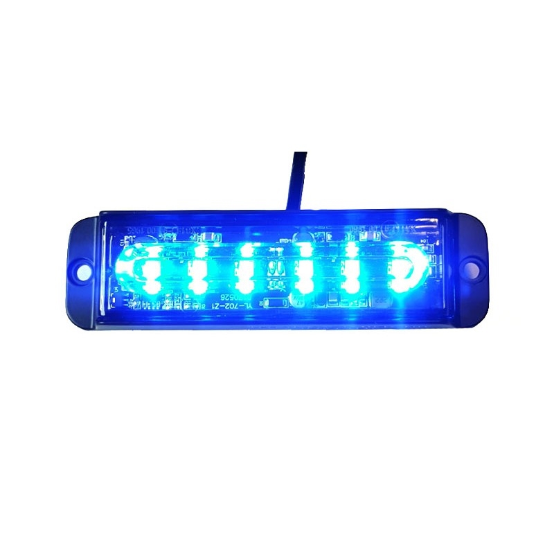 Verloren hart volwassene Bouwen op Bumper flitser - BLAUW - E keurmerk - R65 - 6 LED Compact - synchronisatie  - ABC-led.nl