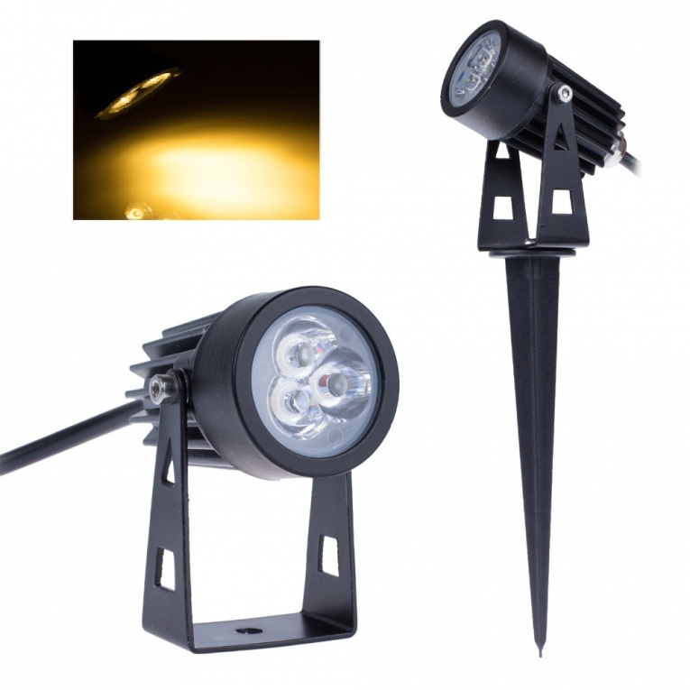 LED tuinverlichting - 3W - grond spot 12V - Warm Wit - dimbaar -