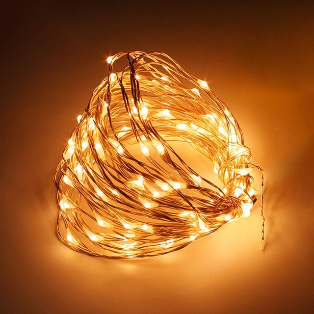 Immoraliteit helaas doorgaan met Kerst koperdraad LED verlichting - Geel - 5 meter - Op batterijen - ABC-led .nl