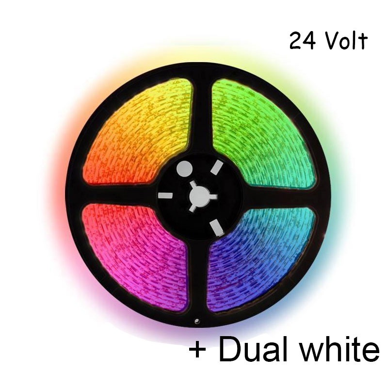 Stout zwaard Passief 5 meter RGBW (Koud + warm wit) led strip - 60Leds/m - 24V - ABC-led.nl