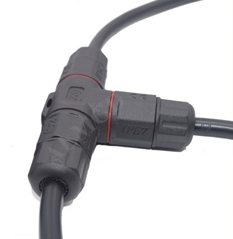 het einde Terugspoelen Onderverdelen Waterdichte kabelverbinder 3-aderig - T splitter - schroefdraad bevestiging  - IP67 connector - ABC-led.nl