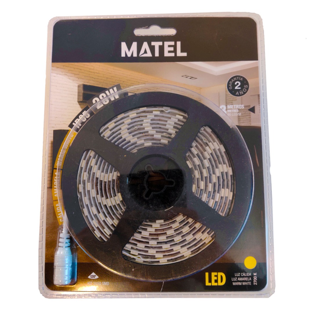 Complete set 3 meter led strip Warm wit - Waterproof - ABC-led.nl