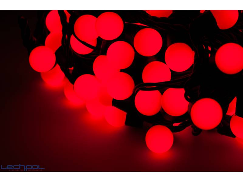 LED kerstverlichting Rode bolletjes 200 stuks 20 meter ABCled.nl